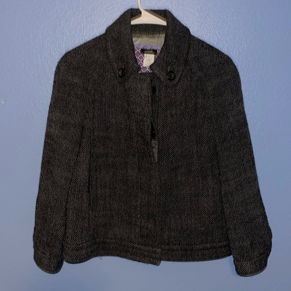 J Crew wool blend cropped pea coat.  Tweed. Size 10. Great condition!  B2 - Picture 1 of 5